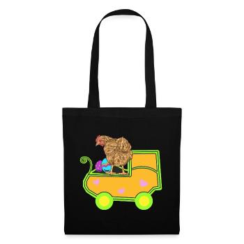Œufs de poule grossesse grossesse naissance - Sac en tissu - noir - Devant