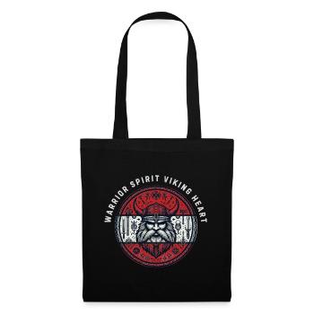 Emblème du Guerrier au Cœur Viking - Sac en tissu - noir - Devant