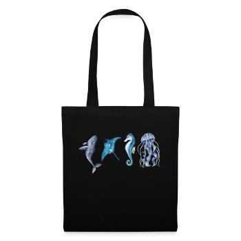 The animals of the ocean - Tote Bag - black - Front