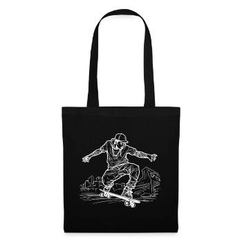 Skateboarder Drawing - Tote Bag - black - Front