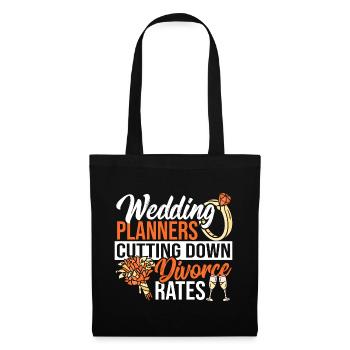 Event Marriage Wedding Planning Wedding Planner - Stoffbeutel - Schwarz - Vorne