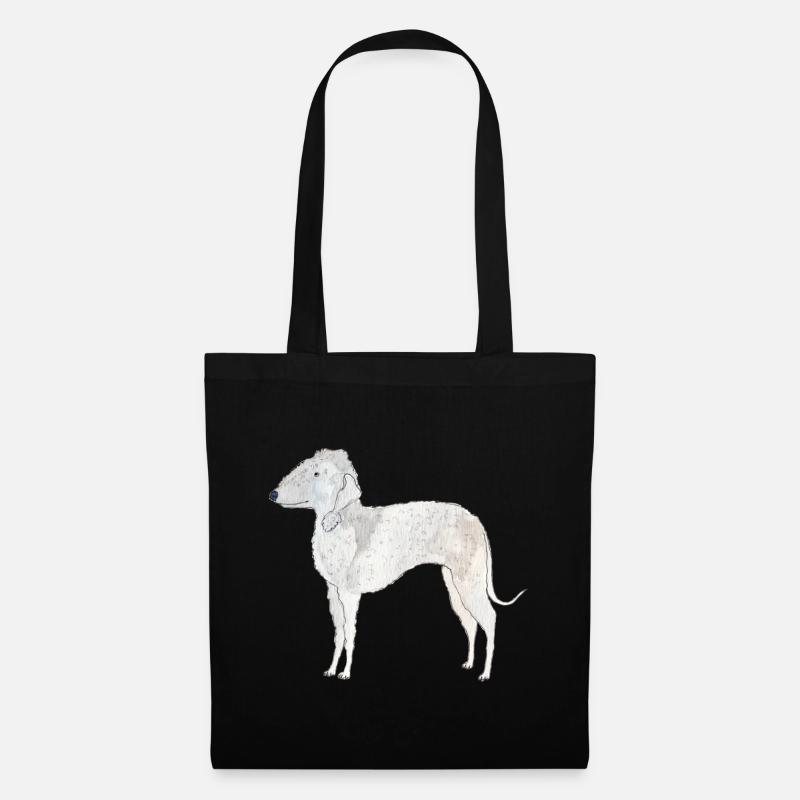 Bedlington Terrier - Tote Bag - black