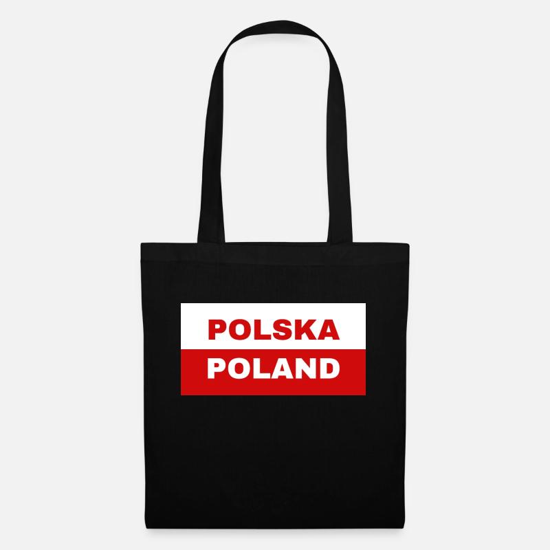 Polish Flag - Tote Bag - black