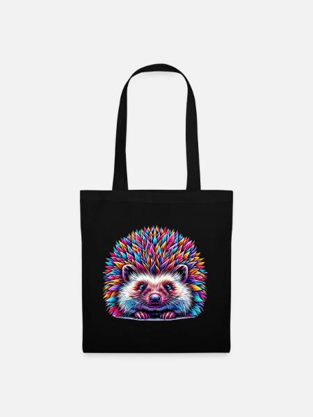 Igel - Stoffbeutel - Schwarz
