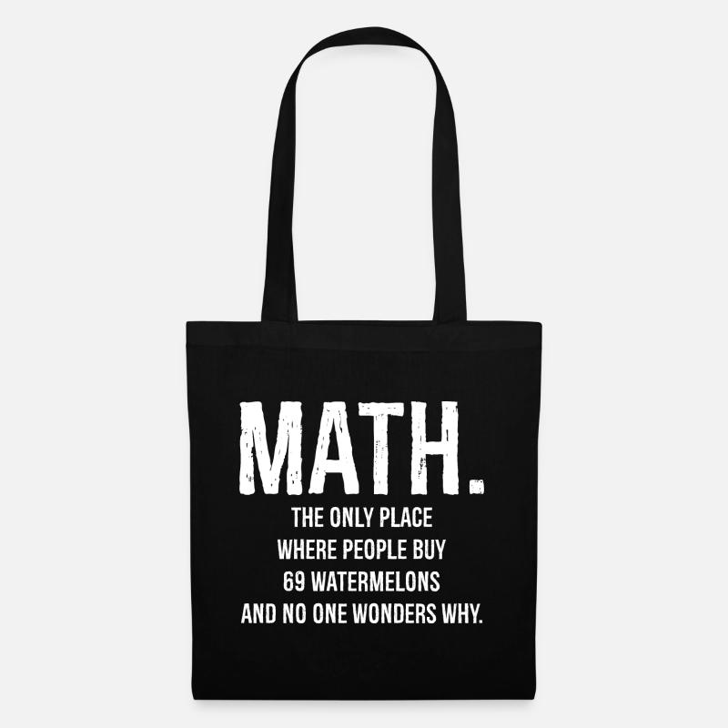 Math the only place funny - Tote Bag - black