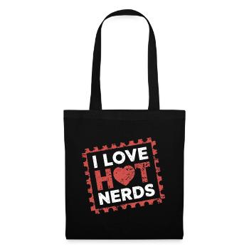 I Love Hot Nerds 21 - Stoffbeutel - Schwarz - Vorne