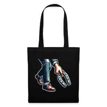 Horseshoe Throwing Horseshoe Pitching - Tote Bag - black - Front
