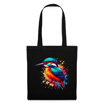 Martin-pêcheur - Sac en tissu - noir - Devant