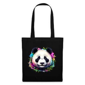 Panda - Sac en tissu - noir - Devant