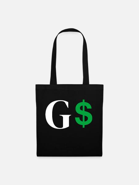 Buchstabe g Dollar - Stoffbeutel - Schwarz