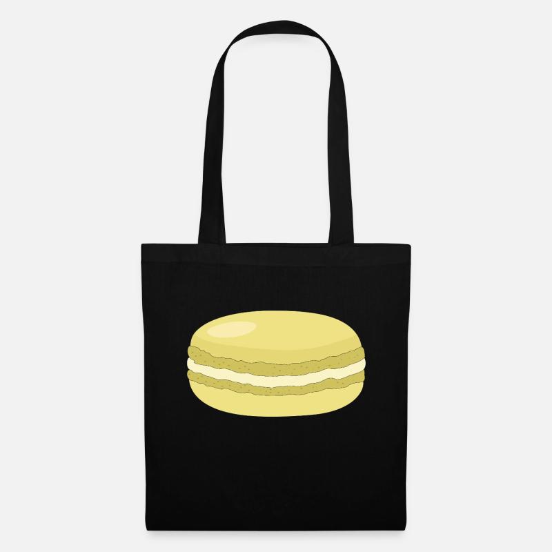 macaron jaune - Sac en tissu - noir