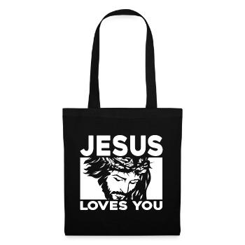 Jesus Loves You - Tote Bag - black - Front