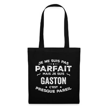 Gaston Ein Vorname, eine Geschichte, eine Persönlichkeit - Stoffbeutel - Schwarz - Vorne