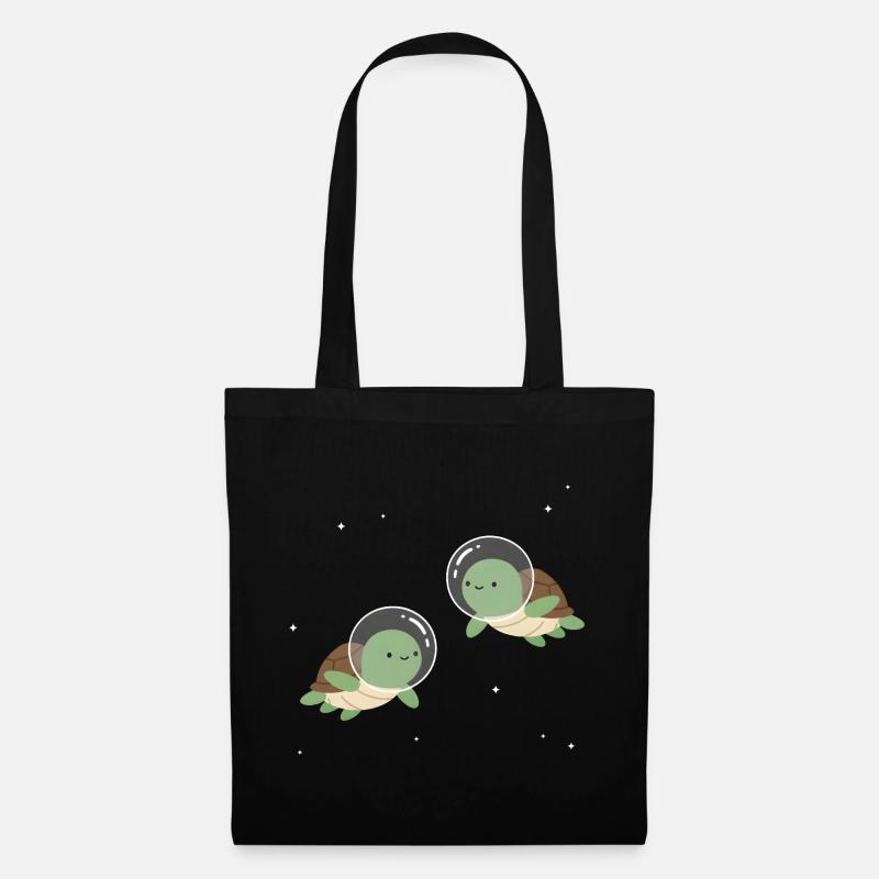 Cute Space Turtles - Tote Bag - black