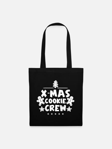 Weihnachten Kekse Backen Crew - Stoffbeutel - Schwarz