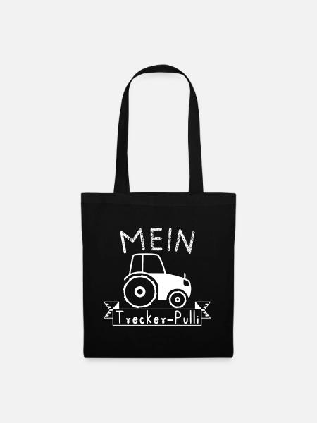 Mein Treckerpulli Traktor - Stoffbeutel - Schwarz