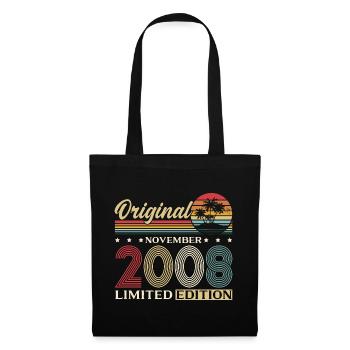 18th Birthday Original November Vintage 2008 - Tote Bag - black - Front