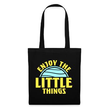 Profitez des petites choses Gratitude Pleine conscience - Sac en tissu - noir - Devant