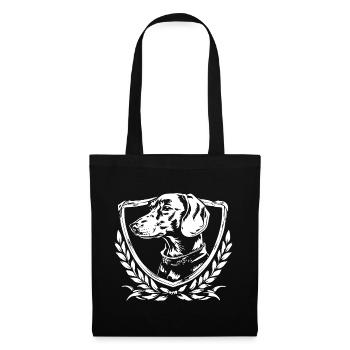 Blason du chien - Sac en tissu - noir - Devant