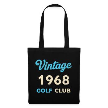 Vintage 1968 Golf Club Retro Geburtsjahr Geschenk - Stoffbeutel - Schwarz - Vorne