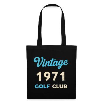 Vintage 1971 Golf Club Retro Geburtsjahr Geschenk - Stoffbeutel - Schwarz - Vorne