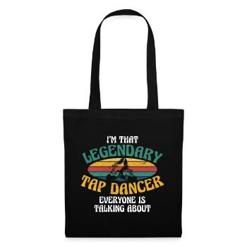 Claquettes Danseuse Danseuse Claquetade Légendaire - Sac en tissu - noir - Devant