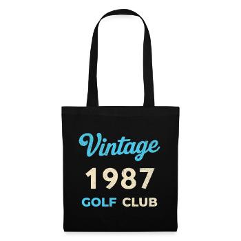 Vintage 1987 Golf Club Retro Geburtsjahr Geschenk - Stoffbeutel - Schwarz - Vorne