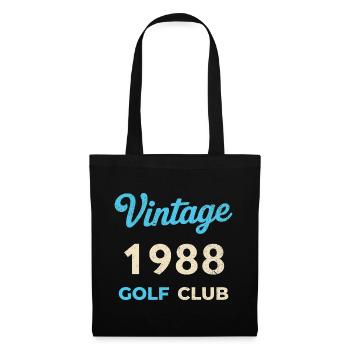 Vintage 1988 Golf Club Retro Geburtsjahr Geschenk - Stoffbeutel - Schwarz - Vorne