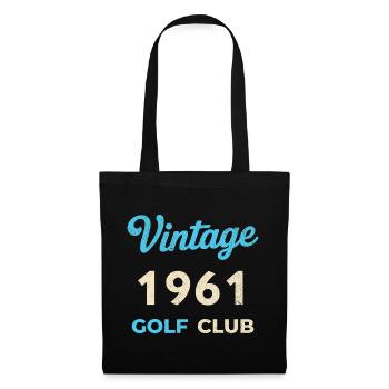 Vintage 1961 Golf Club Retro Geburtsjahr Geschenk - Stoffbeutel - Schwarz - Vorne