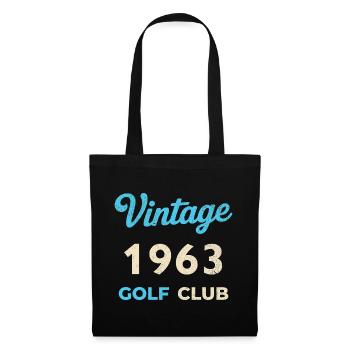 Cadeau rétro de l’année de naissance du club de golf vintage 1963 - Sac en tissu - noir - Devant