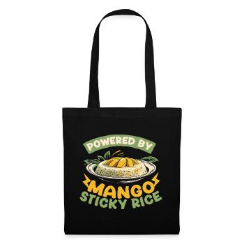 Alimenté par du riz collant à la mangue - Sac en tissu - noir - Devant