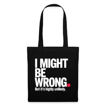 Je peux me tromper mais c’est un je-sais-tout très improbable - Sac en tissu - noir - Devant