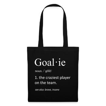 Torwart-Definition – Verrückster Spieler im Team - Stoffbeutel - Schwarz - Vorne