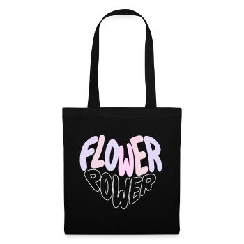 Pastel Flower Power Retro - Tote Bag - black - Front