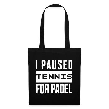 Tennis & Padel Hoodie or Cup for Padel Players - Tote Bag - black - Front