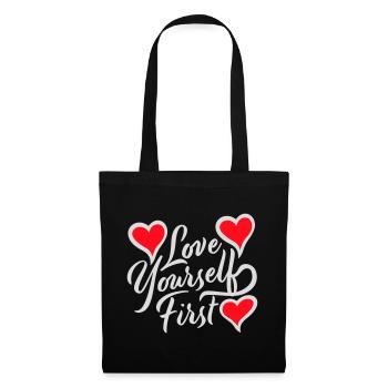 Love Yourself First Self-Love Self-Care - Tote Bag - black - Front