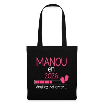 Manou in 2026 Gift Announcement Future Grandma - Tote Bag - black - Front