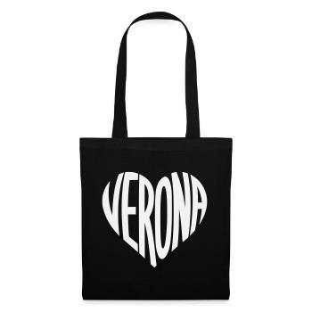 Verona Heart Typography - Tote Bag - black - Front