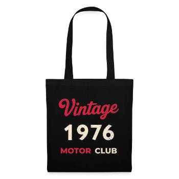 Cadeau vintage de l’année de naissance rétro du Motor Club 1976 - Sac en tissu - noir - Devant