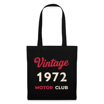 Cadeau vintage de l’année de naissance rétro du Motor Club 1972 - Sac en tissu - noir - Devant