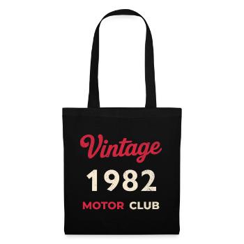 Cadeau vintage de l’année de naissance rétro du Motor Club 1982 - Sac en tissu - noir - Devant