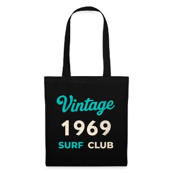Vintage 1969 Surf Club Retro Birth Year Gift - Tote Bag - black - Front