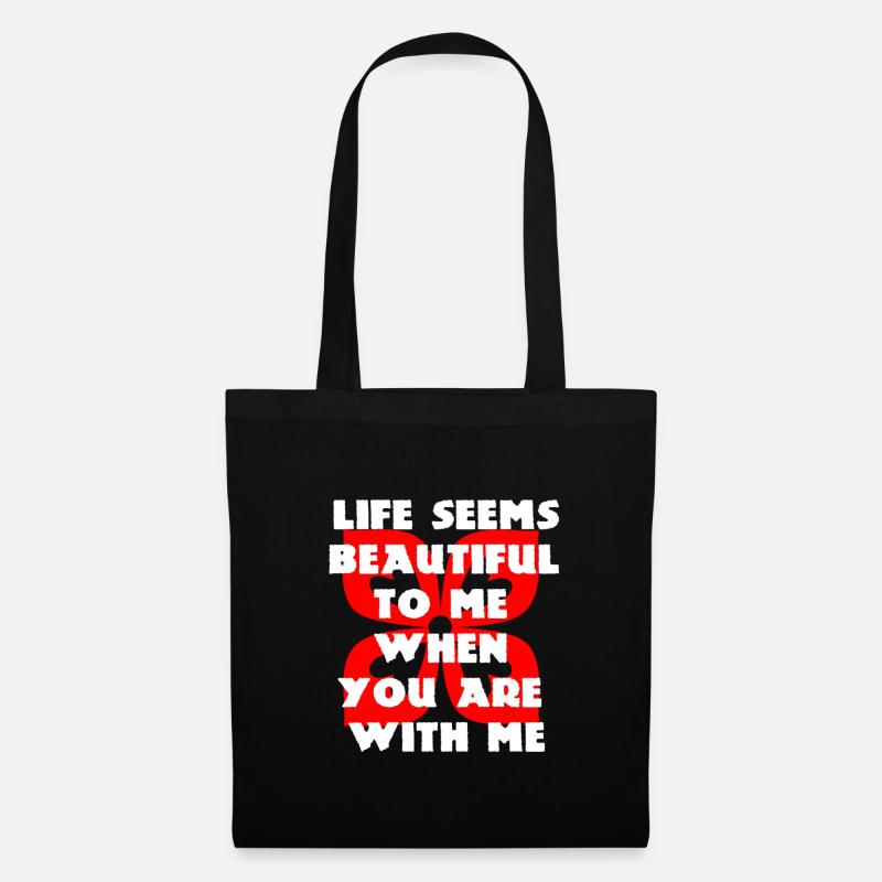 La_vida_me_parece_hermosa - Stoffbeutel - Schwarz