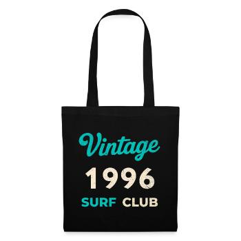Cadeau rétro vintage de l’année de naissance du Surf Club 1996 - Sac en tissu - noir - Devant