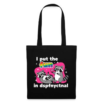 Disco Raccoons : Rainbow Fun - Sac en tissu - noir - Devant