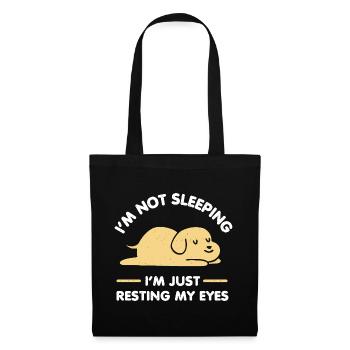 Je repose juste mes yeux - Sac en tissu - noir - Devant
