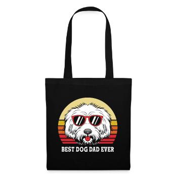Lhasa Apso - Stoffbeutel - Schwarz - Vorne