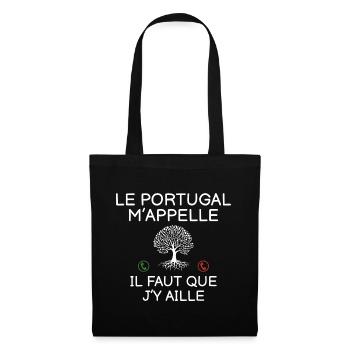 Le Portugal M Appelle Il Faut Que J Y Aille T-S... - Sac en tissu - noir - Devant