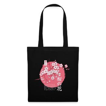 Ephemeral Blossom: Japanese Sakura - Stoffbeutel - Schwarz - Vorne