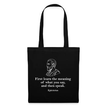 Epictetus Quote Bust Art - Tote Bag - black - Front
